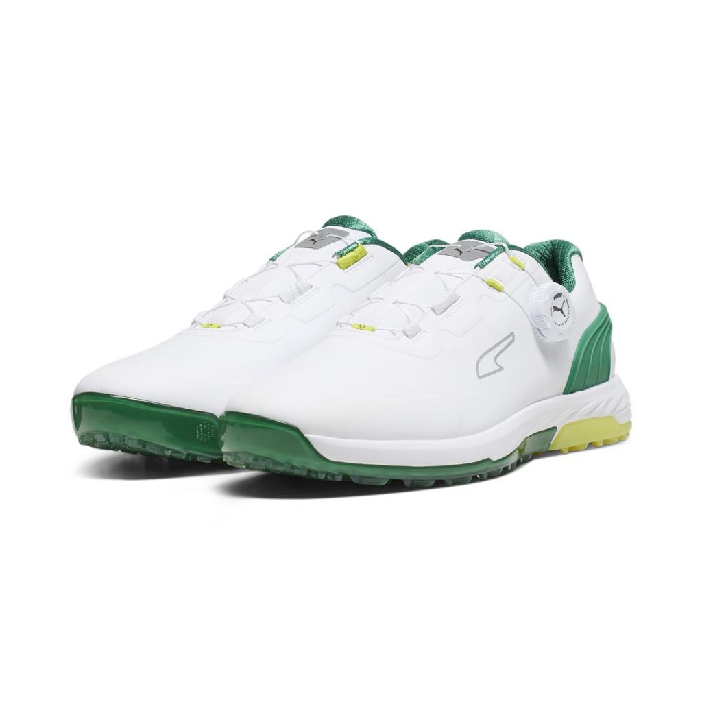 Golf Shoes Alphacat Nitro Disc PUMA Burst Cm [PUMA] Men's White/Archive Green/Yellow 27.5