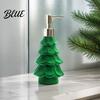 Bathroom Organizers And Storage Christmas Tree Soap Dispenser Flocking Effect Refillable Lotion Modern Pump for Guest Bottle Reusable Dispenser