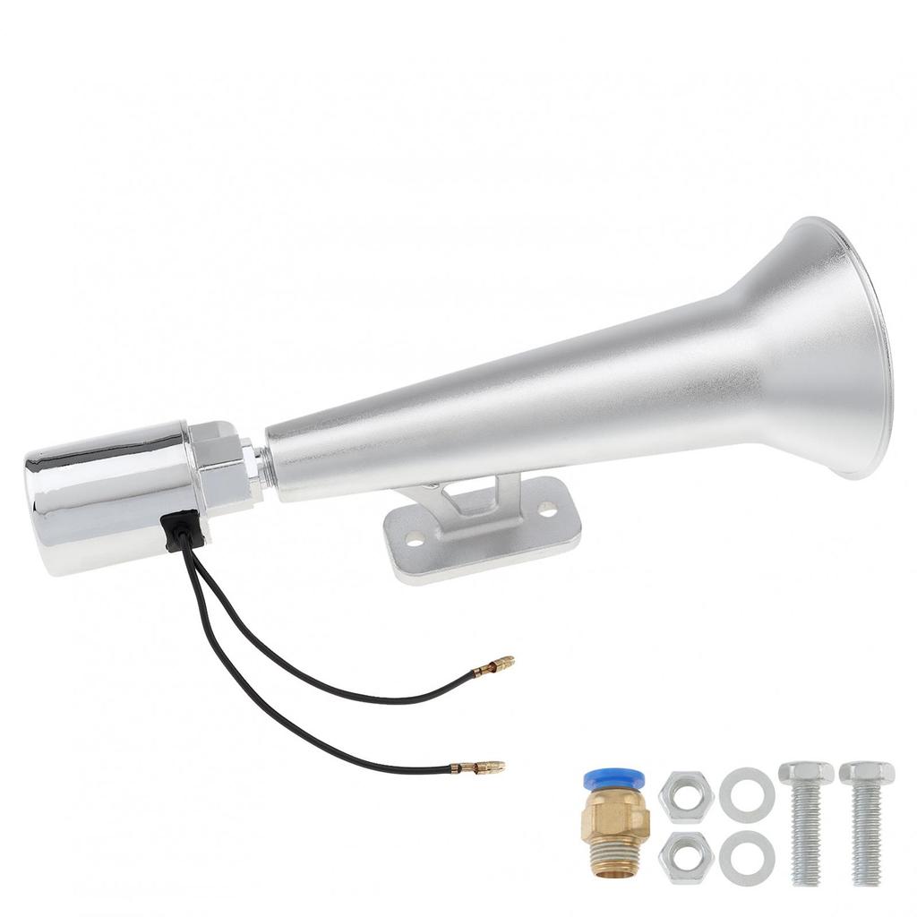 180dB Super Loud Zinc Alloy 12 / 24V Single Tube Air Horn for Trucks Buses Boat Trains Etc, Wear-resistant Whistle Horn