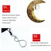 Garden Solar Wind Chimes Solar Wind Chimes for Outside Ambient Lighting Waterproof Moon Star Decor Lawn Ornaments for Patio Yard