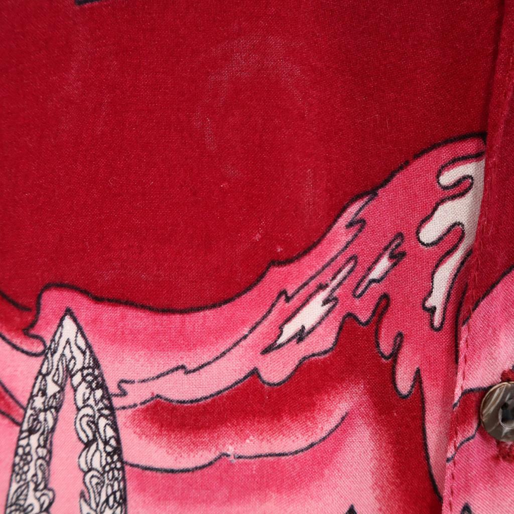 BASIX Overall handle Short sleeve Open collar Aloha shirt M Red series Men's Used