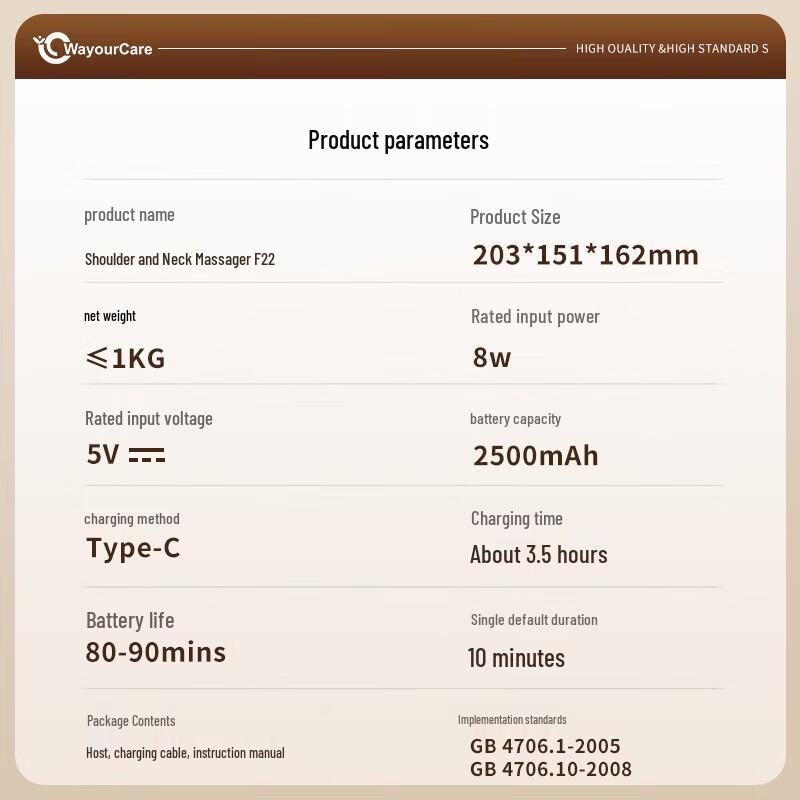 WayourCare Heated Kneading Neck Massager