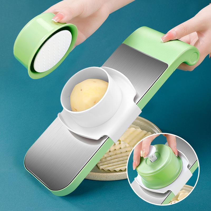 Multifunctional Stainless Steel Vegetable Slicer & Grater with Hand Guard