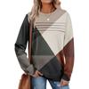 Women's Casual Long Sleeve  Round Neck Sweatshirt Fit Pleated Top