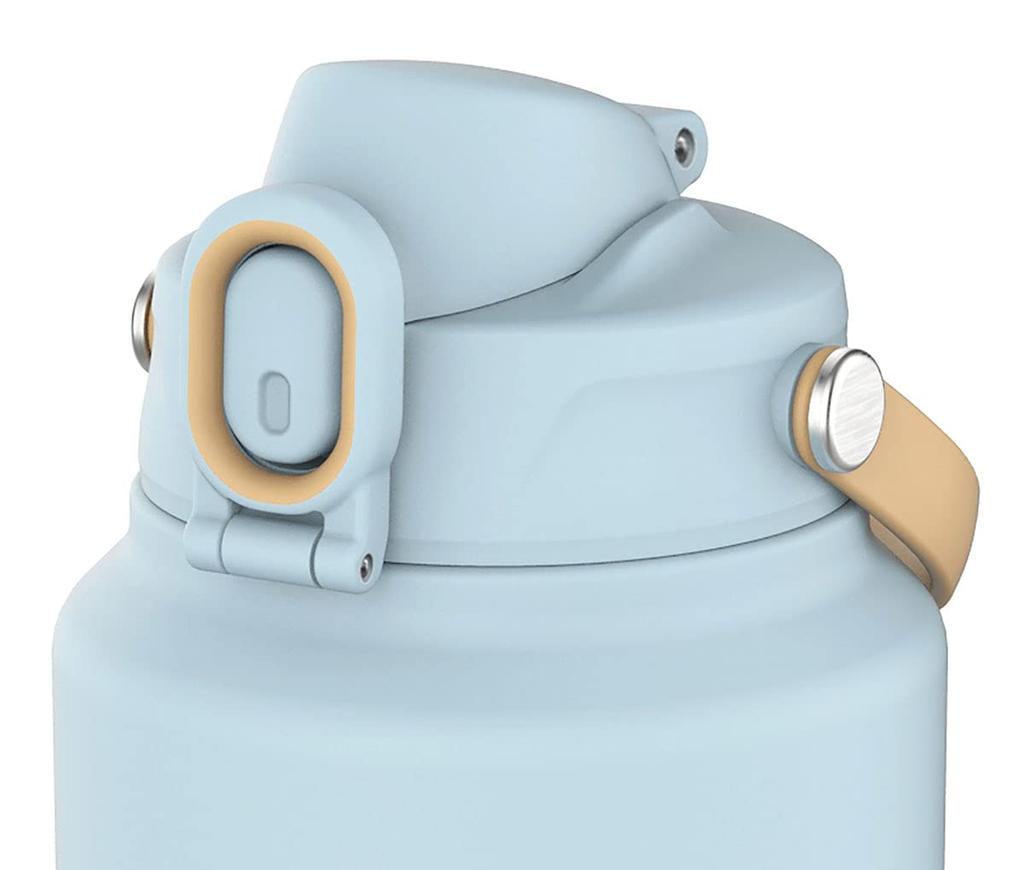 Bestco Peacock Vacuum Bottle Industry Stainless Steel Sports Drink Jug, 1.0L, Matte Blue-Gray, AJG-MA100, Personal Jug