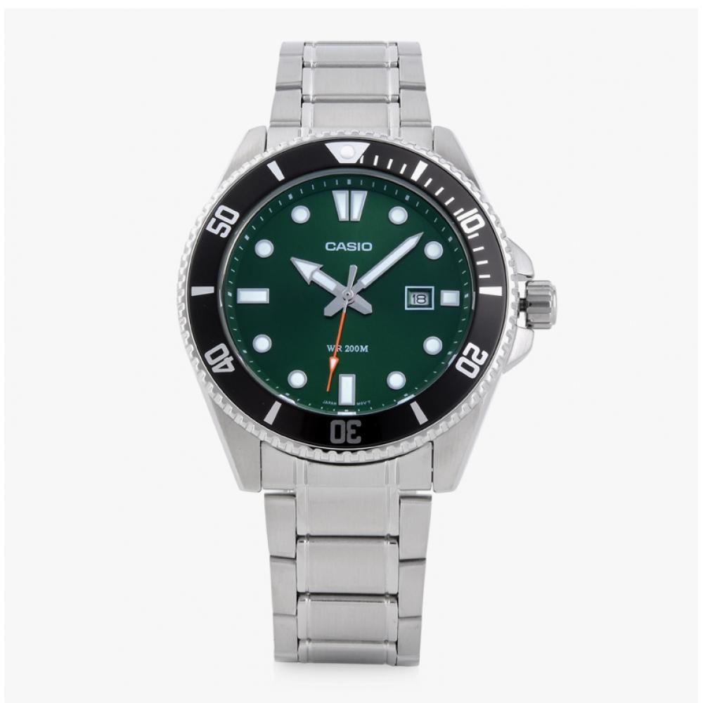 CaSio Mdv 107d 3a2vdf  Mdv 107d 3a2  Analog Black Marlin Men S Metal Watch