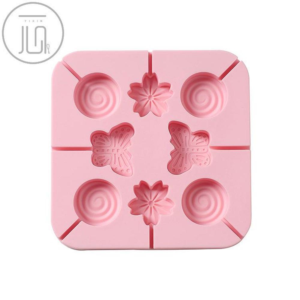 Silikon kalıp pişirme DIY aracı lolipop çikolata çocuk kare şeker kalıbı