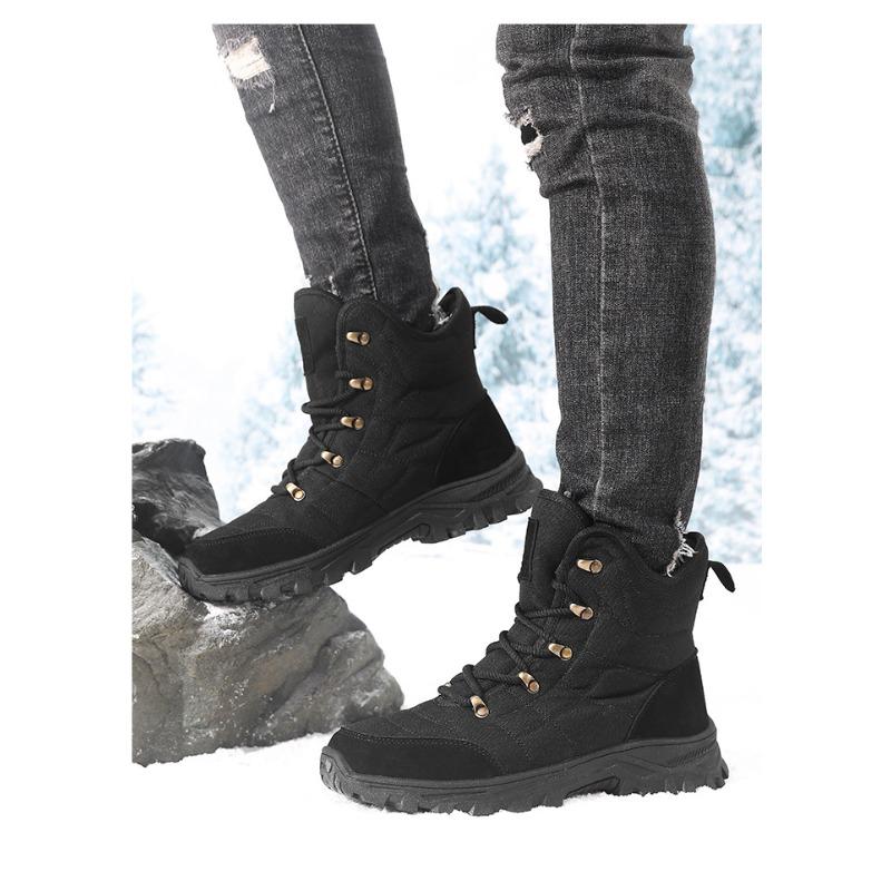 New hiking shoes men's anti-splashing snow boots sports outdoor shoes velvet men's hiking shoes men