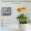 Temperature Humidity Meter Desktop Testing Meter with Time Date Display Large LCD Thermometers Hygrometer for Indoor