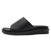 Supener Jerami 2 Genuine Cowhide One-Line Slippers Black
