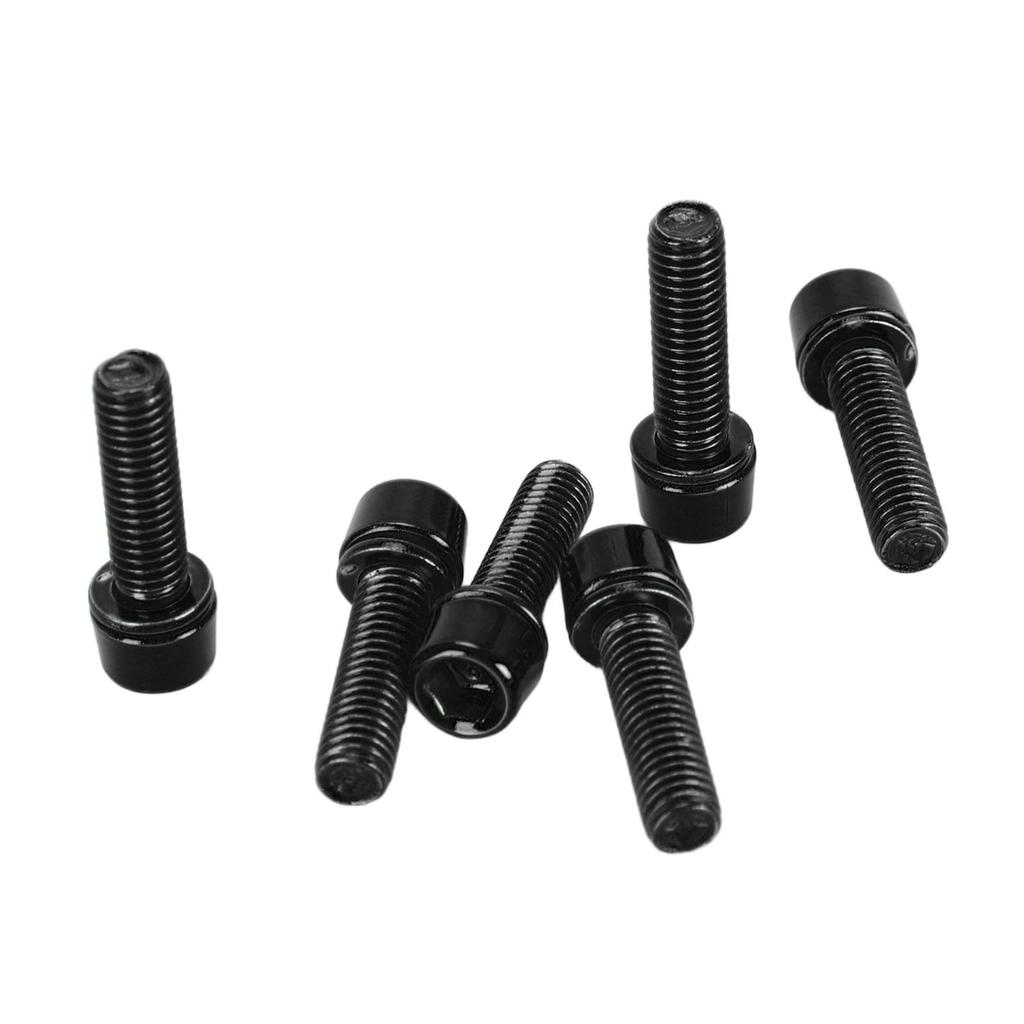 6pcs Bicycle Stem Screws Professional M5x18mm Aluminum Alloy Bike Handlebar Stem Screws for