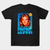 Men Black Print T-shirt Bionic Woman No-Cut Transfer Paper Print Cotton Tshirt