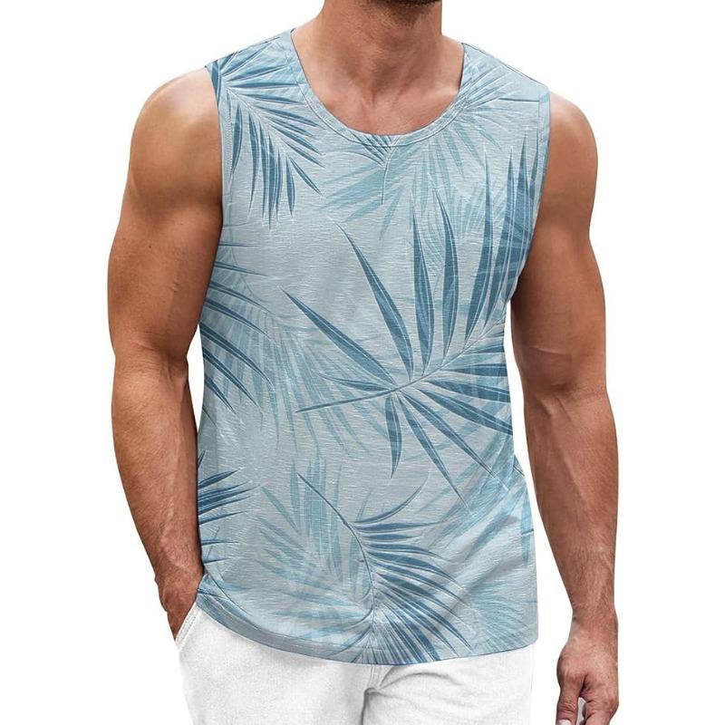 

Майка без рукавов с 3D цифровым принтом «Мышцы», пляжная гавайская майка с кокосовой пальмой 6XL