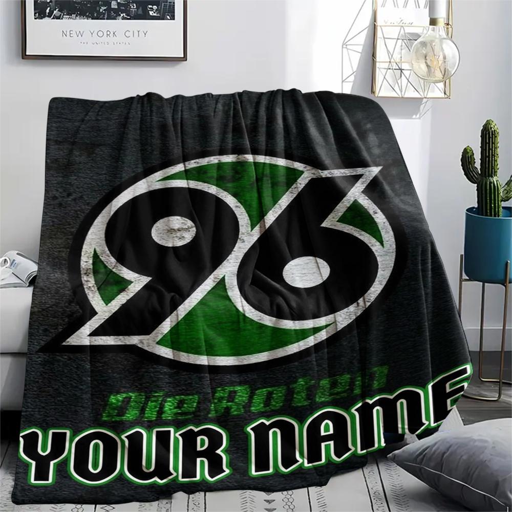 1PC Custom Name Hannover 96 Patterned Flannel Blanket Suitable For All Seasons for Home Decor Warmth and Comfort Gifts Holiday Present