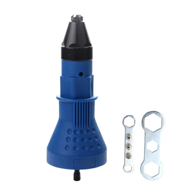 Universal Electric Rivet Tool Attachment Alloy Steel Construction Wear Resistant Hexagonal Head Precisions Fit