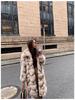 Women's Long Faux Fox Fur Coat - Versatile, Loose, Over-the-Knee, Warm Winter Style