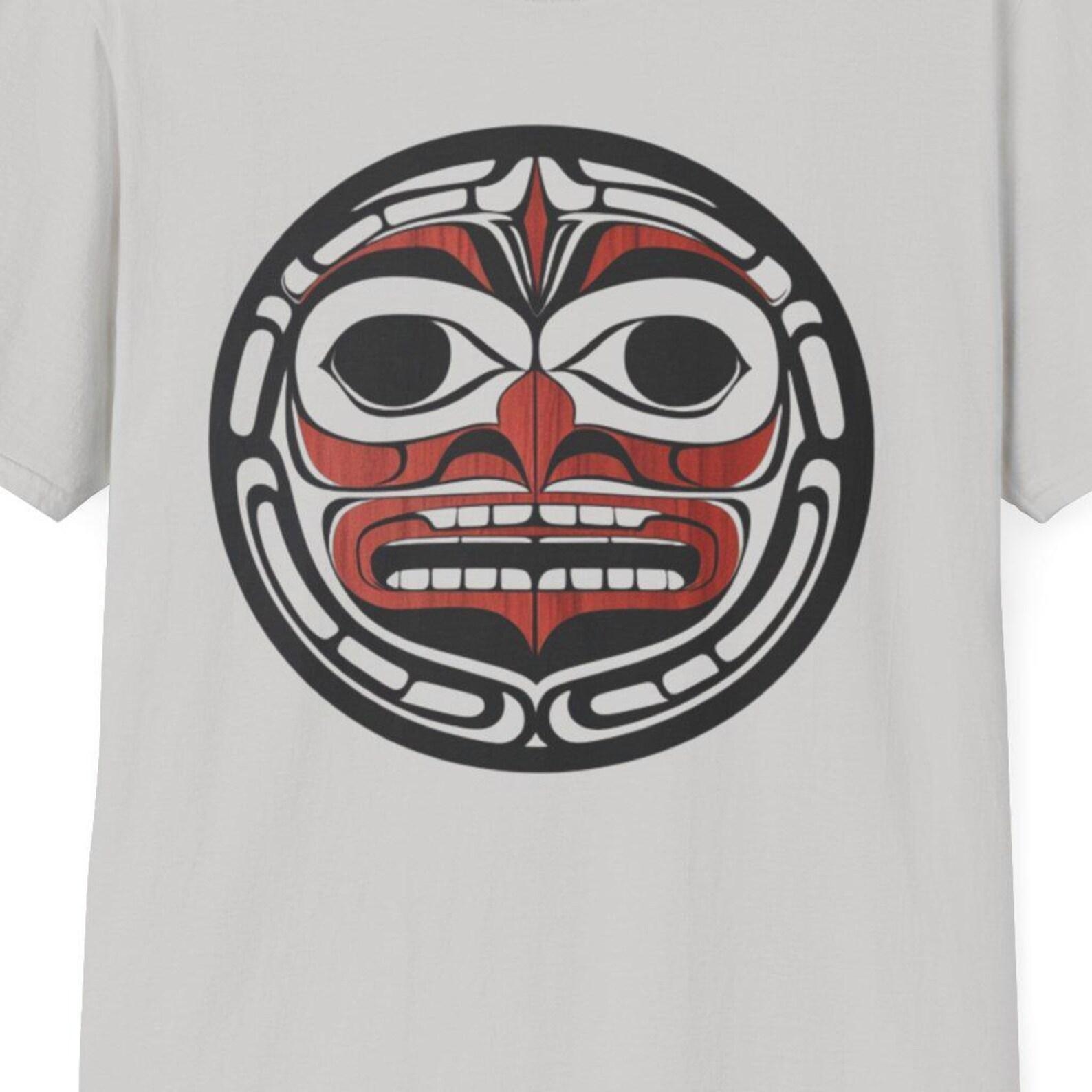 Native American Totem Art T-Shirt Northwest Tribal Graphic Bohemian Softstyle Tee Eco Friendly Unisex Shirt Gift for Him Her M