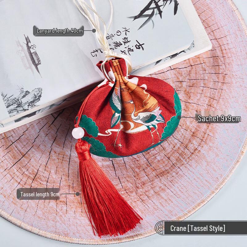 WEZHO Dragon Boat Festival Crane Tassel Sachet
