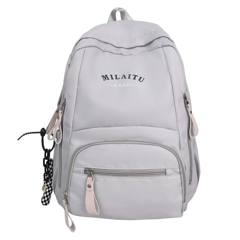 Large capacity simple schoolbag high school student backpack casual college student couple backpack