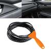5M Car Moulding Door Panel Edge Center Control Dashboard Protector Strip Decorative Sticker Carbon Retro Style Moulding