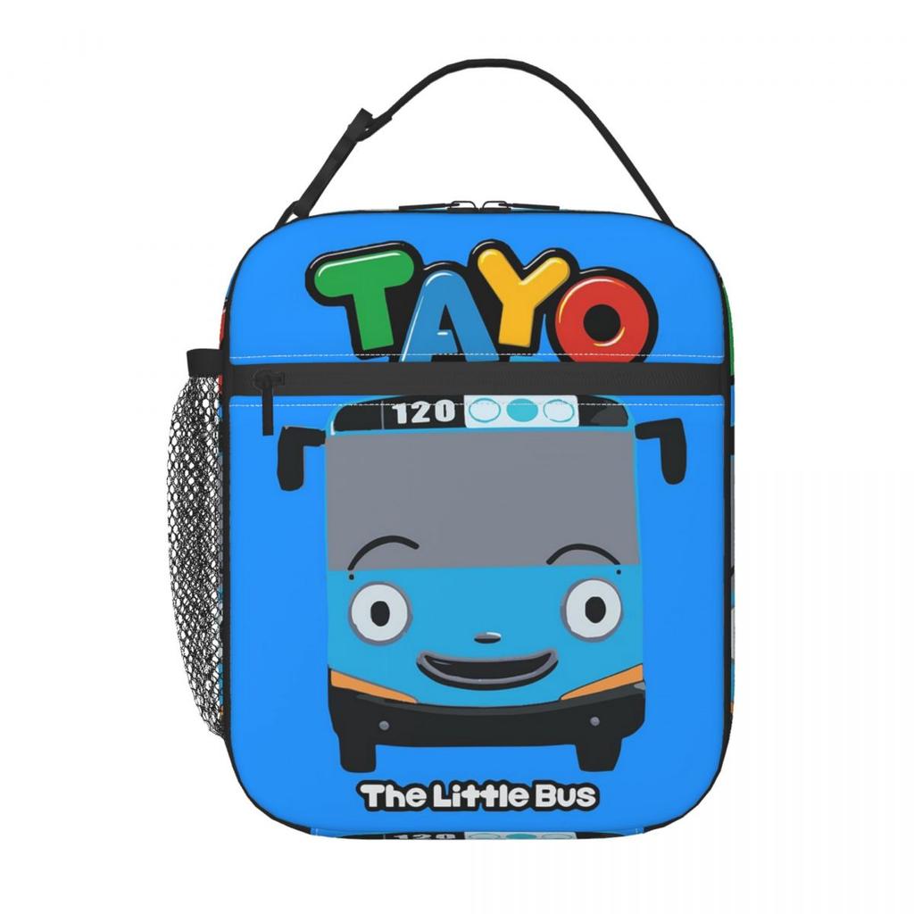 Tayo The Little Bus Insulated Lunch Bag for Women Kids Portable Food Boxes Thermal Lunch Box Tote