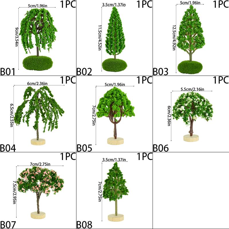 1KS Mini Model Stromu Vílí Zahrada Dekorace Domečku pro Panenky Miniatury Mikro Krajina Pryskyřičné Řemesla Figurka Domácí Zahradní Doplňky