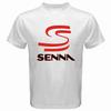 Ayrton Senna Offizielles Logo Weißes T-Shirt