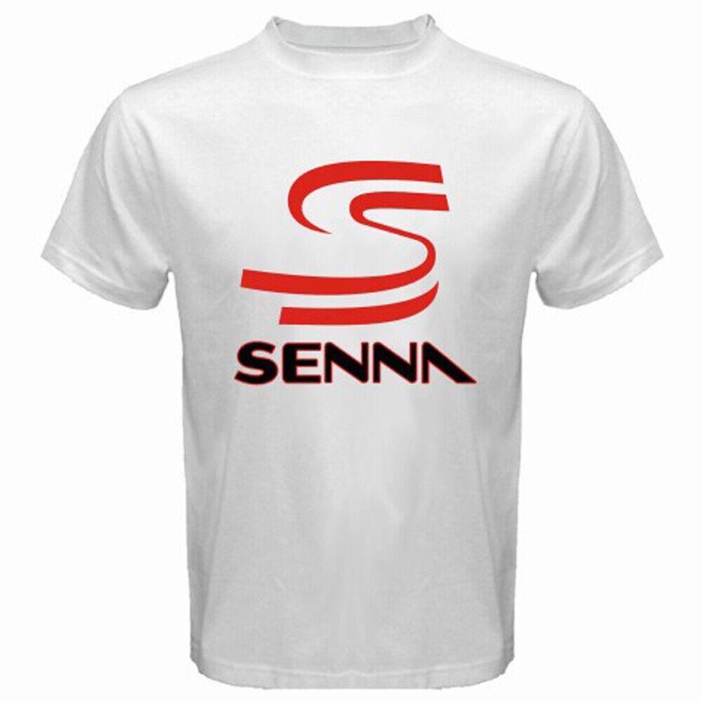 Ayrton Senna Offizielles Logo Weißes T-Shirt