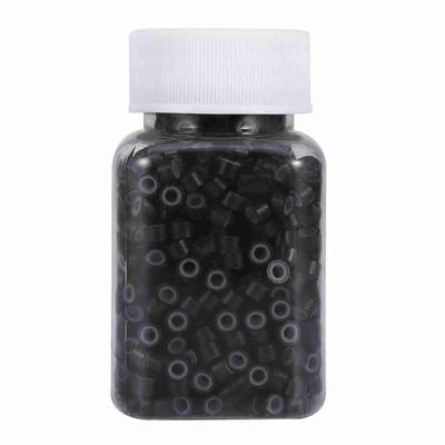 1000 STÜCKE Flasche 5MM Silikon Einlegeringe Schlaufen Perlen Werkzeuge Für Echthaarverlängerung 5 Farben