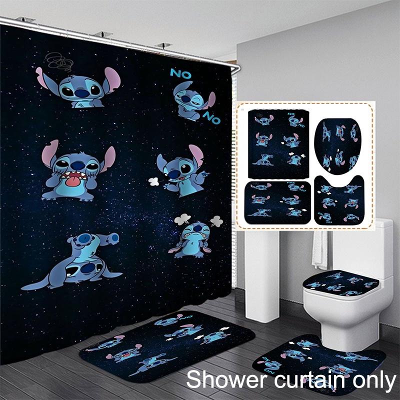 Lilo Stitch Duschvorhang Wasserdicht Schimmelresistent Und Niedlich Heimdekoration