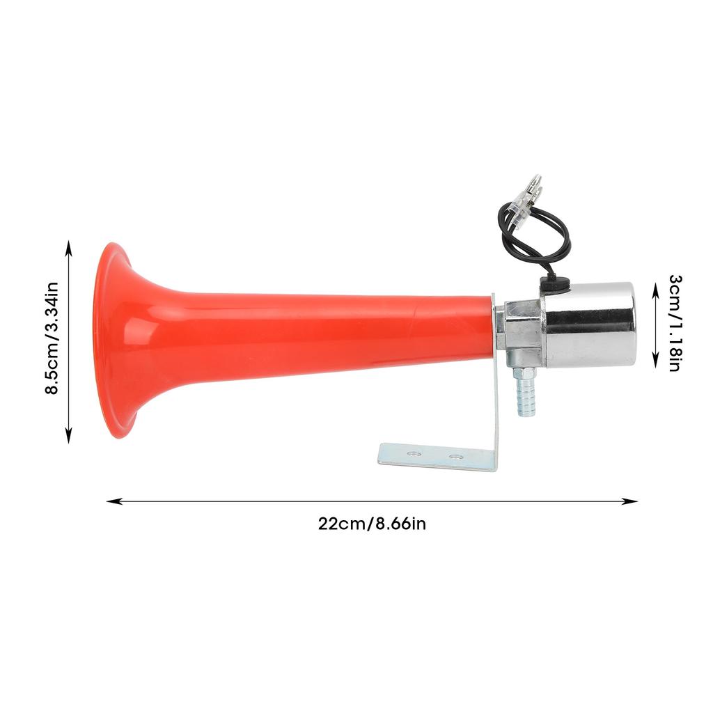 180DB Red Air Horn Universal Purpose 12V/24V Caravan Pressure Whistle Horn for Cars Trucks SUVs Motorcycles