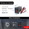 For Toyota QC PD 3.0 USB Car Charger Adapter Socket DC 12V-24V Mobile Phone Charger Adapter Fast Charging with LED Light