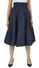 Bimba Smocked Elastic High Waist Cotton Skirt With Pockets A-line Skirts