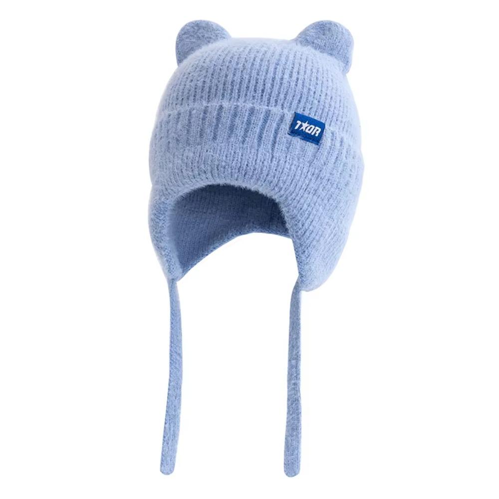 Warm Windproof Winter Hat Kpop Style Knitted Hat New Cute Cat Ear Earflap