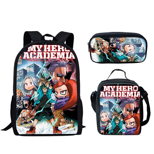 My Hero Academia Backpack Set With Large Capacity For Daily Use And Student Gear