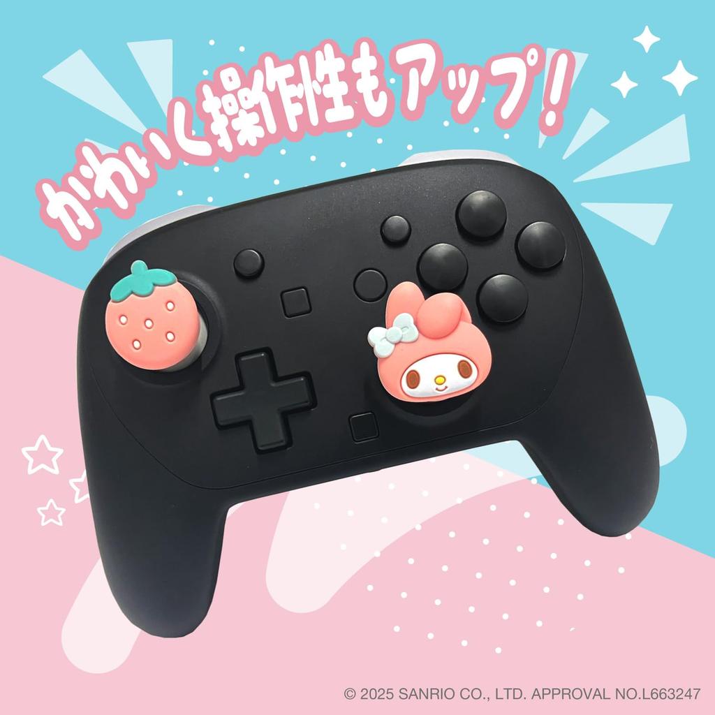 Allone Analog Stick Covers for Games Sanrio Characters My Melody x x 3cm Compatible with Switch 2 and Pro also compatible with PS4 and PS5 Easy