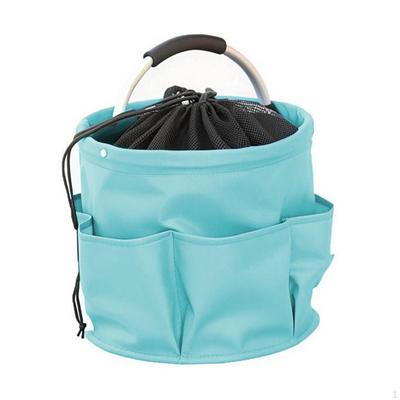 Foldable Basket with Handle Drawstring Picnic Bathroom Organizer for Beach