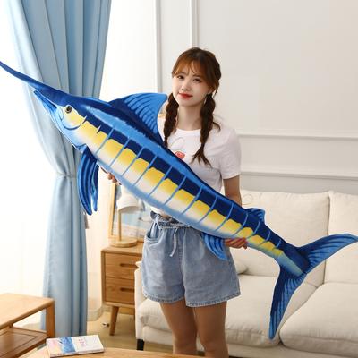 Riesige Simulation Roter Thun Plüschtiere Gefüllte weiche blaue Marlin Makaira Stoffkissen Fischpuppe Kreative Dekoration