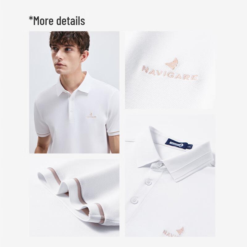 Navigare Men's Summer Moisture-Wicking Short Sleeve Polo Shirt
