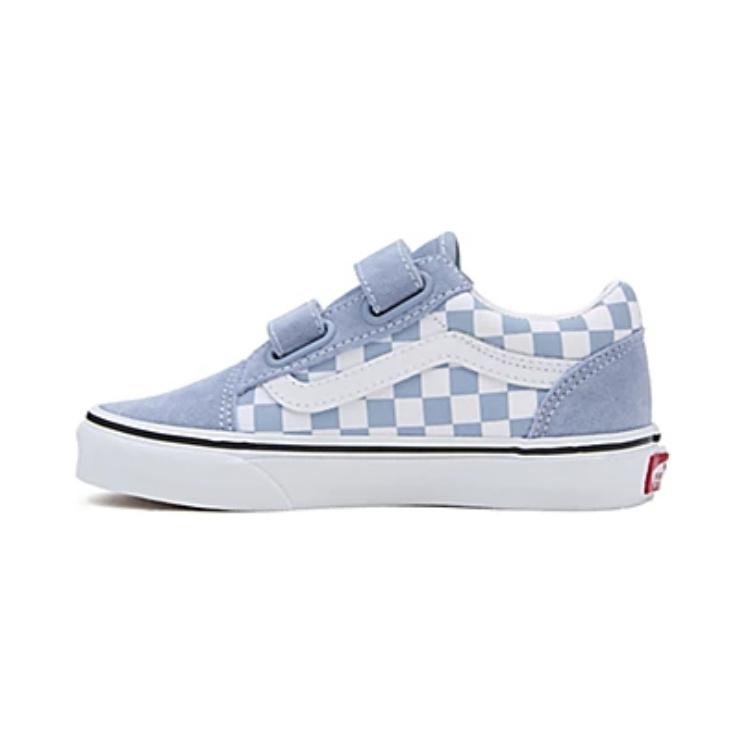 

Vans Unisex Old Skool V Hook And Loop Low-top Skate Sneakers Blue White VN0A38HDDSB 29