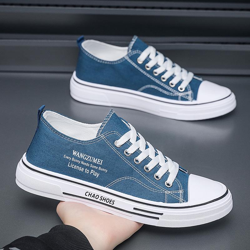 2025 Lato Męskie Buty Płócienne, Oddychające w Stylu Hongkońskim, Modna Casualowa Moda dla Studentów