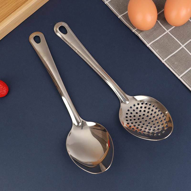 1Pc Stainless Steel Strainer Spoon Kitchen Colander Spoon Filter Strainer Food Scoop Perforated Skimmer Colander