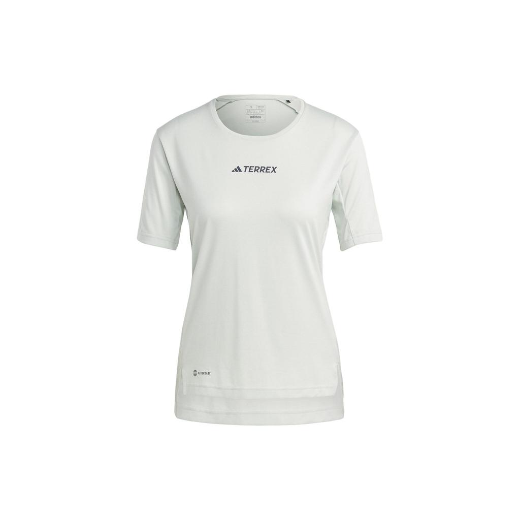 Adidas ULT T Shirts Women's Green Crew Neck Moderate Straight Fit HM4042