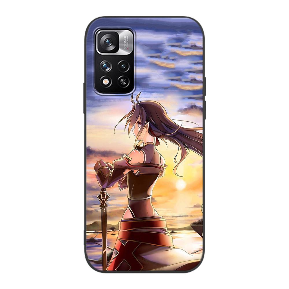 Sword Art Online 3 Alicization Case for Xiaomi Redmi Note 9S 9 8 10 11 Pro 9C 9A 7 8T 7A 8A 6A 6 10S Black Soft Cell Phone Cover
