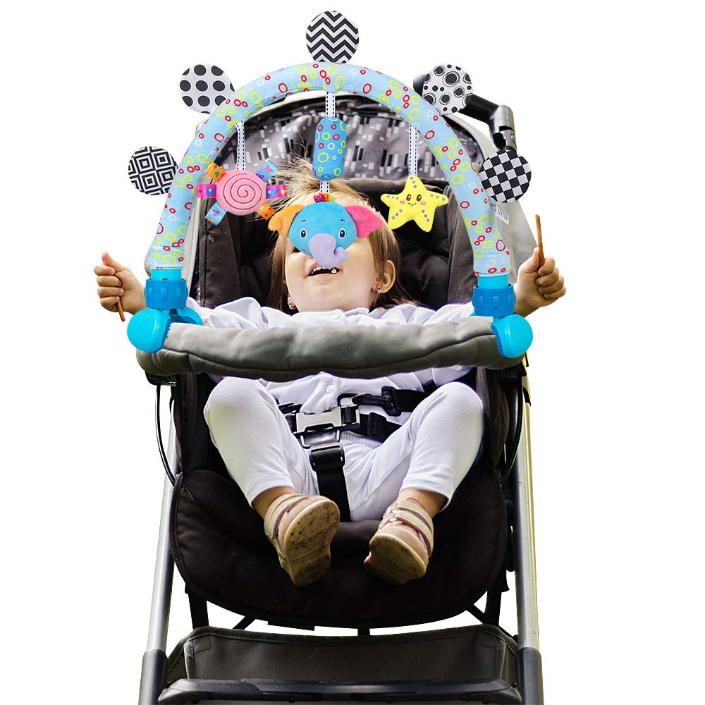 Bouncer Toy, Crib Toy, Hanging Toy for Babies (0+), for Indoor and Outdoor Sensory and Motor Skill Development (Elephant)