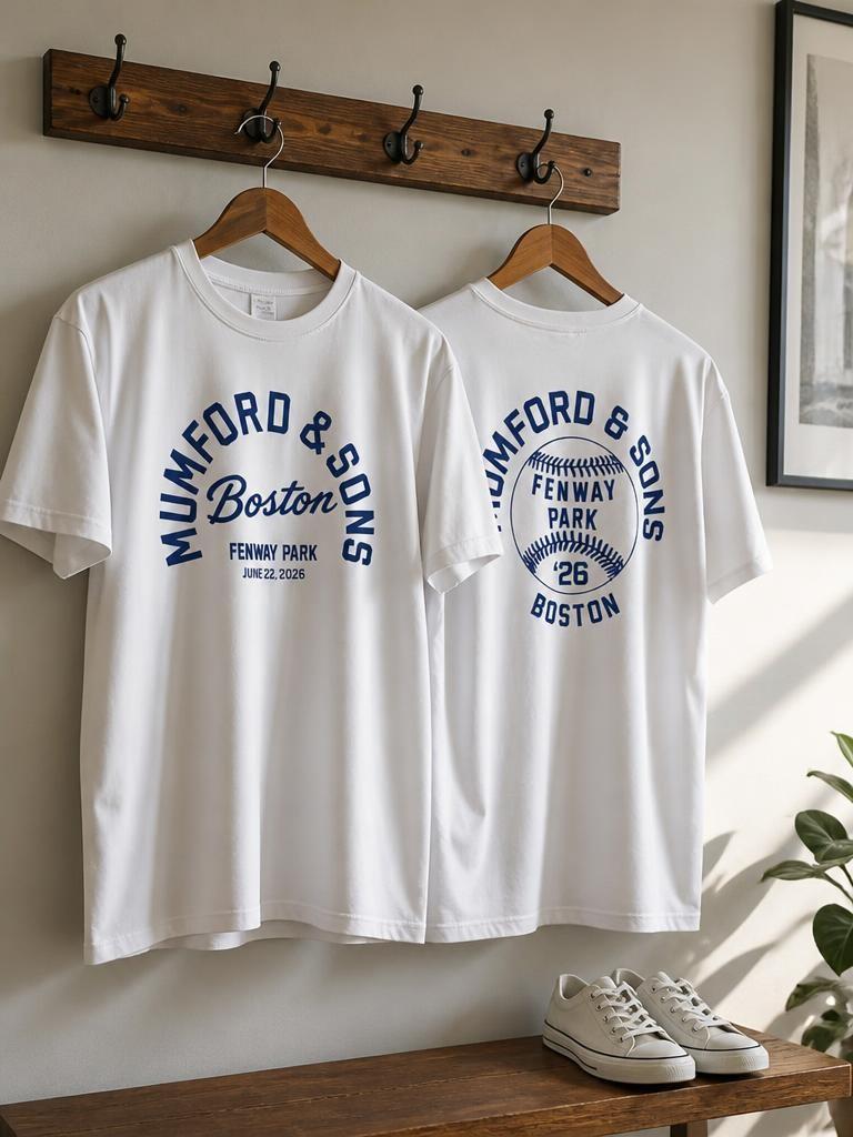 Mumford & Sons Fenway Park Boston June 22 T shirt