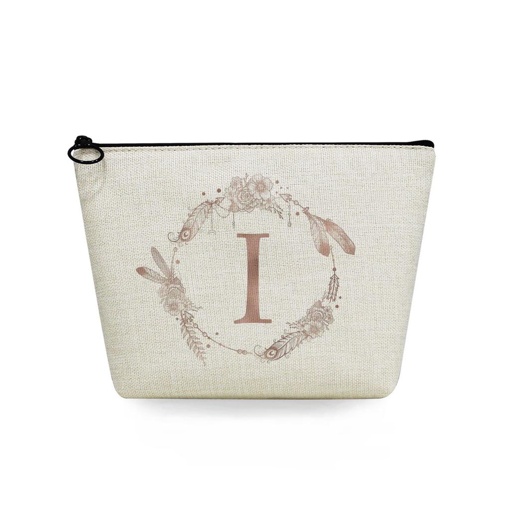 Women Circular letter Print Cosmetic Bag Toiletries Organize Travel Storage Case 6751 KTB