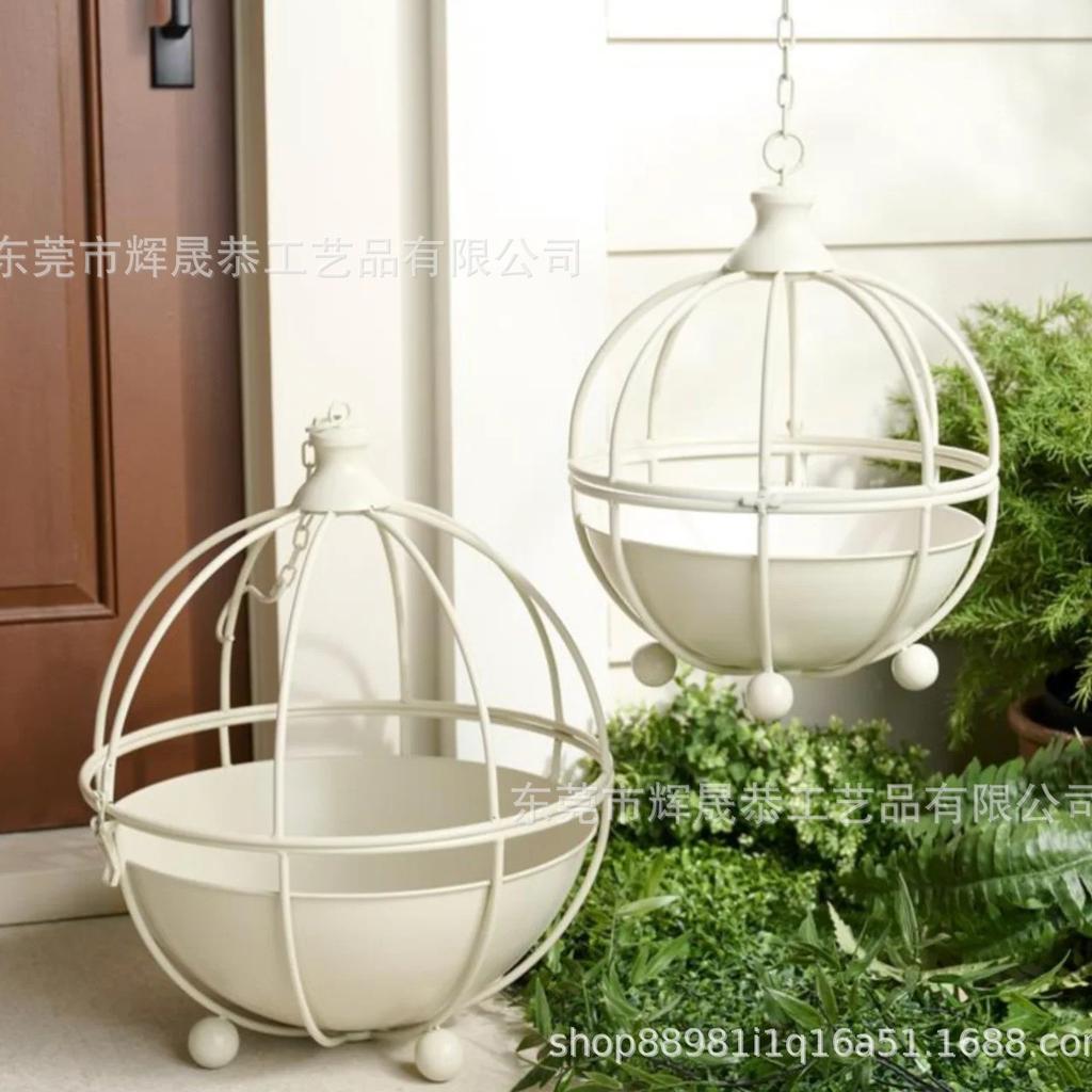 Dome-shaped Flower Basket, Hanging Plant Basket, Suspendable, Courtyard Ornament, Garden Decoration, Multiple Styles Available