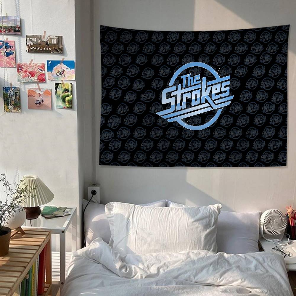 Rock Band The SStrokes Printed Large Wall Tapestry Indian Buddha Wall Decoration Witchcraft Bohemian Hippie Wall Art Decor