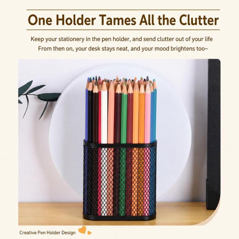 Metal Hanging Pen Holder Mesh Pen Container Cute Makeup Brush Container  Gift